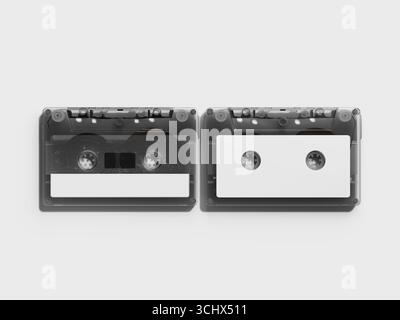 Cassette Tape Mockup Front and Back View Stock Photo - Alamy