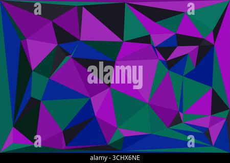 Polygonal mosaic with gradient color abstract geometric background. Low Poly background design. Technology low Poly background. Stock Vector
