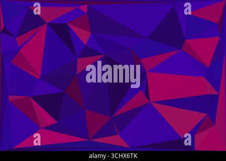 Polygonal mosaic with gradient color abstract geometric background. Low Poly background design. Technology low Poly background. Stock Vector