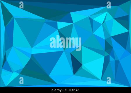 Polygonal mosaic with gradient color abstract geometric background. Low Poly background design. Technology low Poly background. Stock Vector