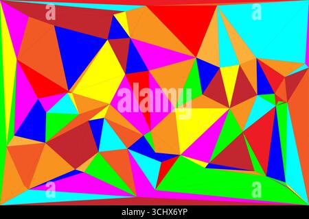 Polygonal mosaic with gradient color abstract geometric background. Low Poly background design. Technology low Poly background. Stock Vector
