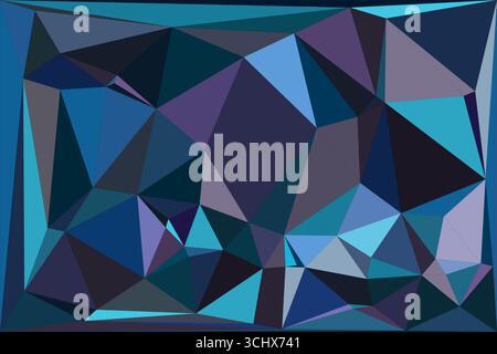Polygonal mosaic with gradient color abstract geometric background. Low Poly background design. Technology low Poly background. Stock Vector