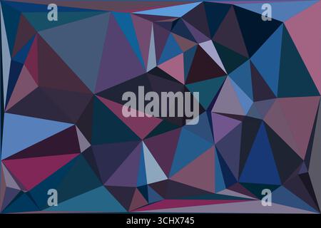 Polygonal mosaic with gradient color abstract geometric background. Low Poly background design. Technology low Poly background. Stock Vector