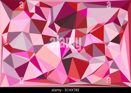Polygonal mosaic with gradient color abstract geometric background. Low Poly background design. Technology low Poly background. Stock Vector