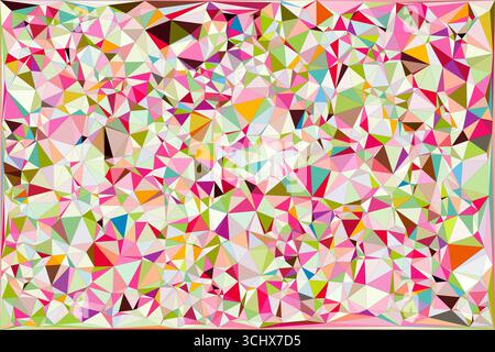 Polygonal mosaic with gradient color abstract geometric background. Low Poly background design. Technology low Poly background. Stock Vector