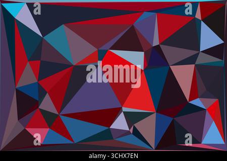 Polygonal mosaic with gradient color abstract geometric background. Low Poly background design. Technology low Poly background. Stock Vector