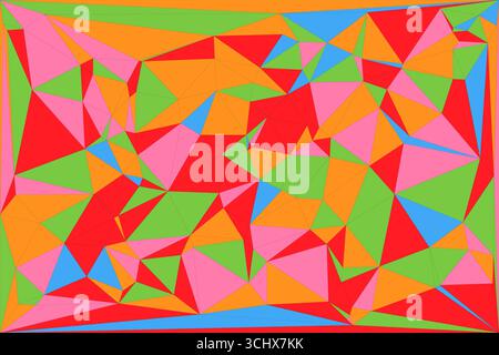 Polygonal mosaic with gradient color abstract geometric background. Low Poly background design. Technology low Poly background. Stock Vector