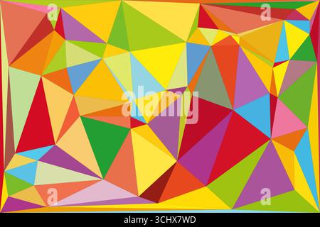 Polygonal mosaic with gradient color abstract geometric background. Low Poly background design. Technology low Poly background. Stock Vector