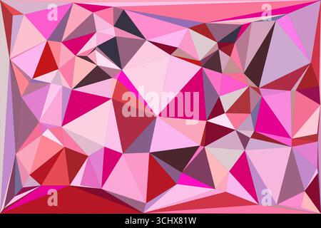 Polygonal mosaic with gradient color abstract geometric background. Low Poly background design. Technology low Poly background. Stock Vector
