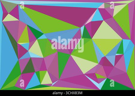 Polygonal mosaic with gradient color abstract geometric background. Low Poly background design. Technology low Poly background. Stock Vector