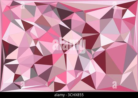 Polygonal mosaic with gradient color abstract geometric background. Low Poly background design. Technology low Poly background. Stock Vector