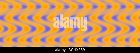 Soft blurred waves in orange and purple shades forming a seamless abstract background. Long banner Stock Photo