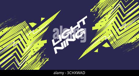 Abstract Grunge Sport Background in Blue and Yellow with Geometric Shapes, and Halftone Patterns for Athletic or Racing Themes Stock Vector
