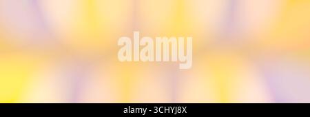 Soft blurred gradient background in pastel yellow, peach, and pink spots shades for creative and elegant design use. Long banner Stock Photo