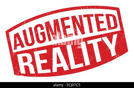 Augmented reality grunge rubber stamp on white background, vector illustration Stock Vector