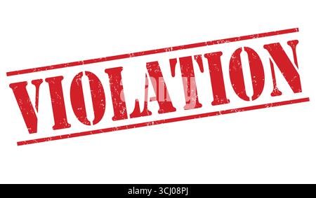 Violation grunge rubber stamp on white background, vector illustration Stock Vector