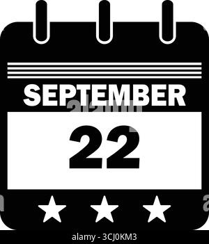 September 22 - calendar and Time planner. Daily Calendar Icon reminder ...