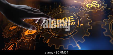 Edge Computing Concept: Enhancing Data Processing at the Network Edge. Stock Photo