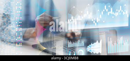 Advanced Business Analytics with Interactive Data Visualization Dashboard. Stock Photo