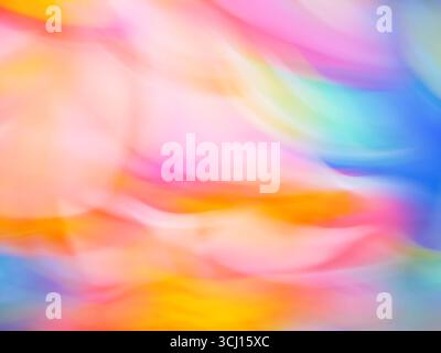 Grunge digital effect minimalist blurry clear background. Blurry abstract holographic trendy colorful light wallpaper in pastel neon color. Stock Photo