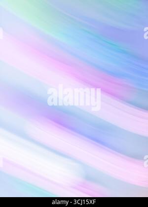Psychedelic multicolored neon holographic blurry stains. Psychedelic pastel blur bokeh background with light diffraction effect Stock Photo