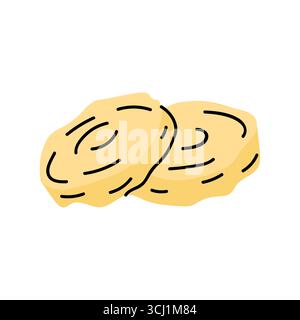 ginger slices on a white background. Vector illustration. Stock Vector