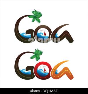 Goa text | goa typography | goa text effect | goa vector transparent