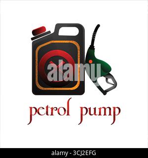Petrol pump logo vector oil service illustration png images Stock Vector