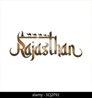 Rajasthan text PNG | Rajasthan text | Rajasthan text effect| Rajasthan typography | Rajasthan Desert vector art & illustration background | Rajasthan Stock Vector