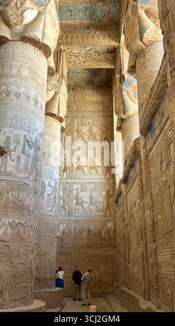 Inside Temple of Hathor, Dendera, Egypt Stock Photo - Alamy