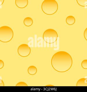 Cheese surface with holes, seamless pattern Stock Vector