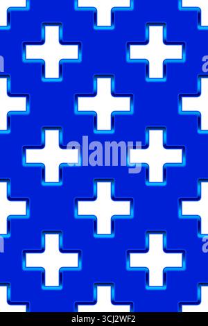 Abstract seamless pattern with subtracted crosses Stock Vector