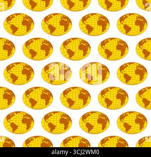 Seamless pattern of abstract globe Stock Vector