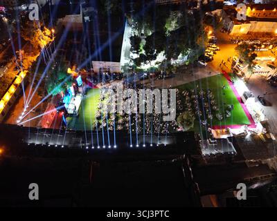 Syrian President Ahmed al-Sharaa inaugurates Development Fund for Syrias reconstruction President Ahmed al-Sharaa officially opened the Syrian Development Fund at Damascus Citadel, in a ceremony joined by government leaders and international diplomats. Damascus Syria Copyright: xMohammadxBashirxAldaherx Stock Photo