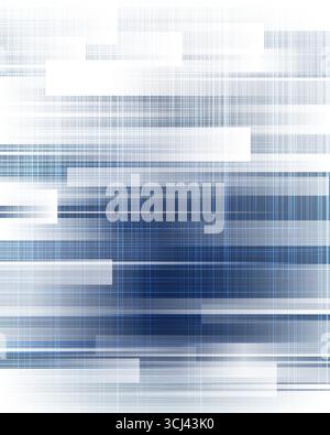 abstract digital background of horizontal blue and white lines with rectangular shapes showing futuristic technology pattern motion data flow modern n Stock Vector
