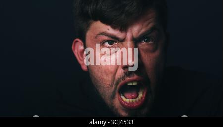 rage man bipolar disorder psychology stress Stock Photo - Alamy