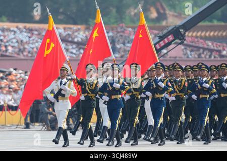 The Guard of Honor of the Chinese People's Liberation Army (PLA) take ...