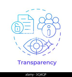 Transparency blue gradient concept icon Stock Vector
