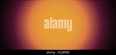 Solar eclipse or atomic explosion with glowing orange pink halftone. Summer solstice heat, nuclear blast or radiant sun energy for dramatic design Stock Vector