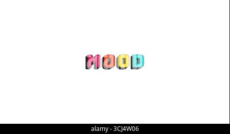 Mood colorful bold popular internet slang word Stock Vector