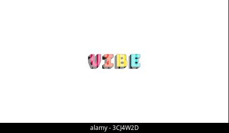 Vibe colorful bold popular internet slang word Stock Vector