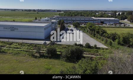 Cremona, Italy - August 22nd 2025 Modern Technology Hub in Lombardy Italy Featuring Expansive Data Center Facilities for Cloud Storage Solutions and A Stock Photo