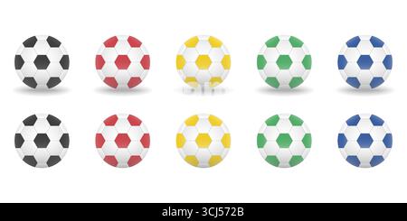 Football ball. Soccer Ball Icon Symbol. Vector Illustration Isolated on White Background. Stock Vector