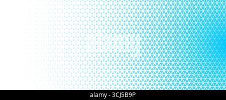 Blue white hexagon honeycomb halftone gradient pattern. Futuristic geometric background for tech medical science presentations and dynamic athletic Stock Vector