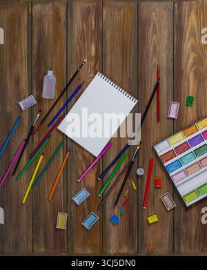 Concept of drawing and art, top view Stock Photo - Alamy