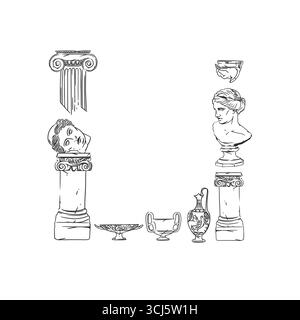 vintage antique vase ornaments frame swirls and scrolls decorations retro design vector frames and invitations, greeting cards, certificates borders Stock Vector