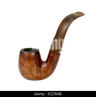 Briar pipe isolated on transparent background Stock Photo