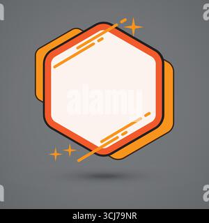 Yellow hexagon background template Stock Vector