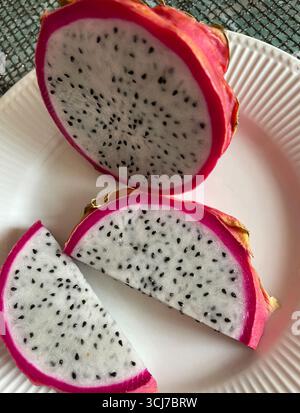 Still life of Dragon Fruit, also known as Pitaya. Stock Photo