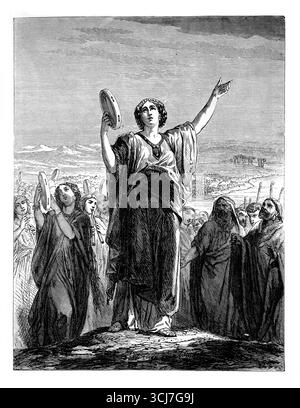 Miriam the Prophetess (Aaron's Sister) with her Tambourine (Exodus ...